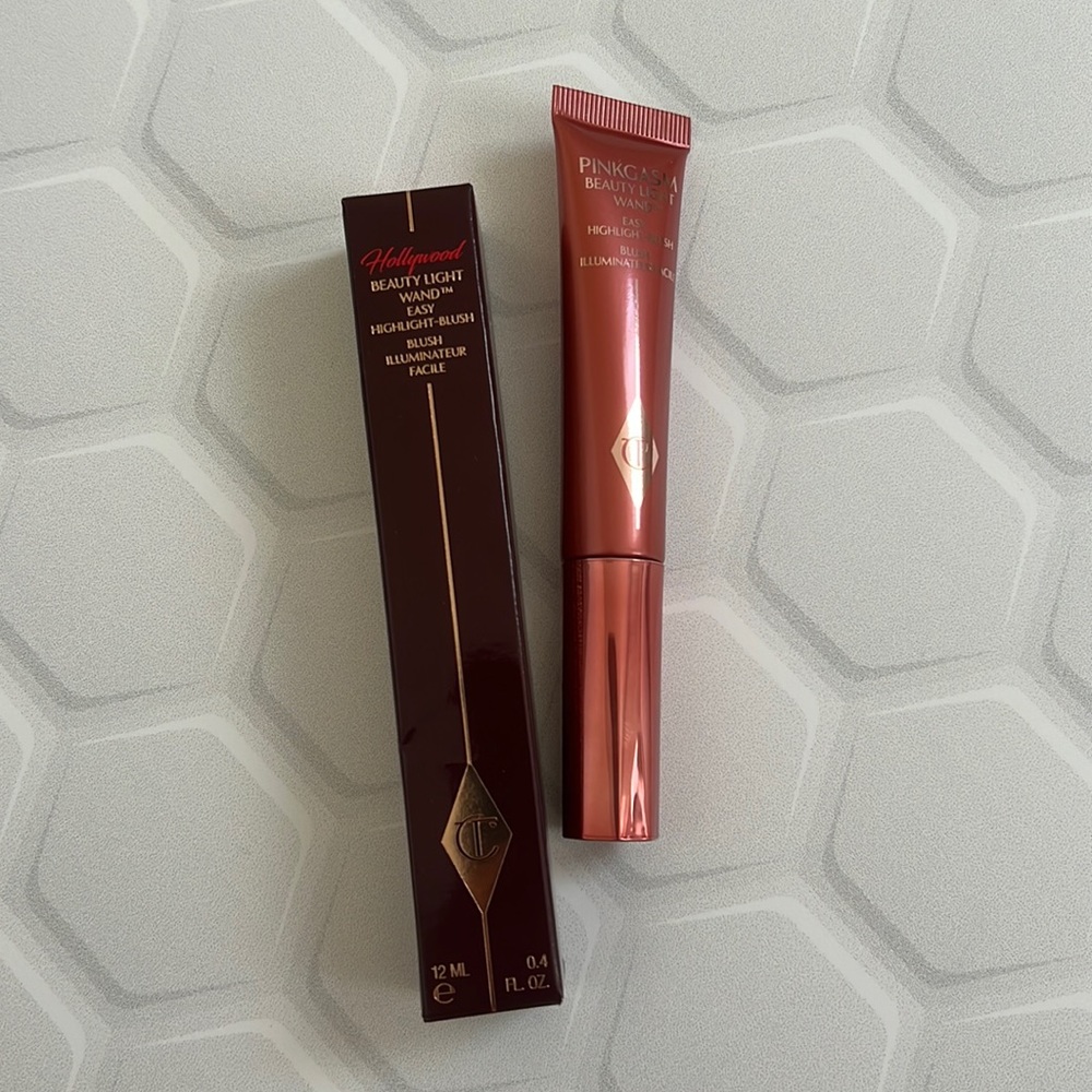 BNIB Charlotte Tilbury Pinkgasm Sunset Beauty Light Wand Blush Highlighter
